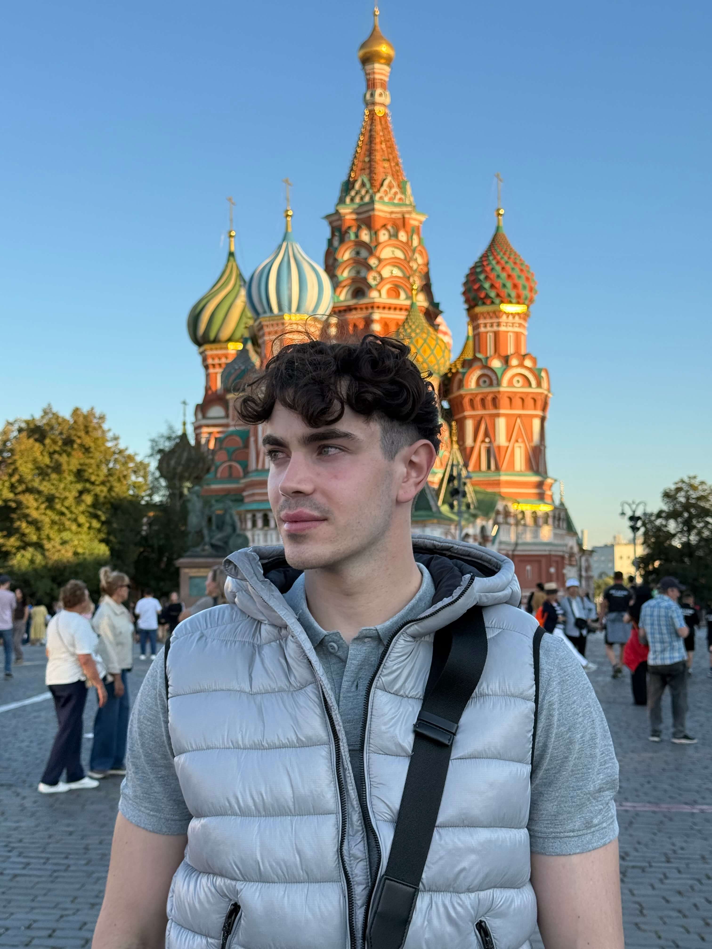 Турист на Красной площади в Москве