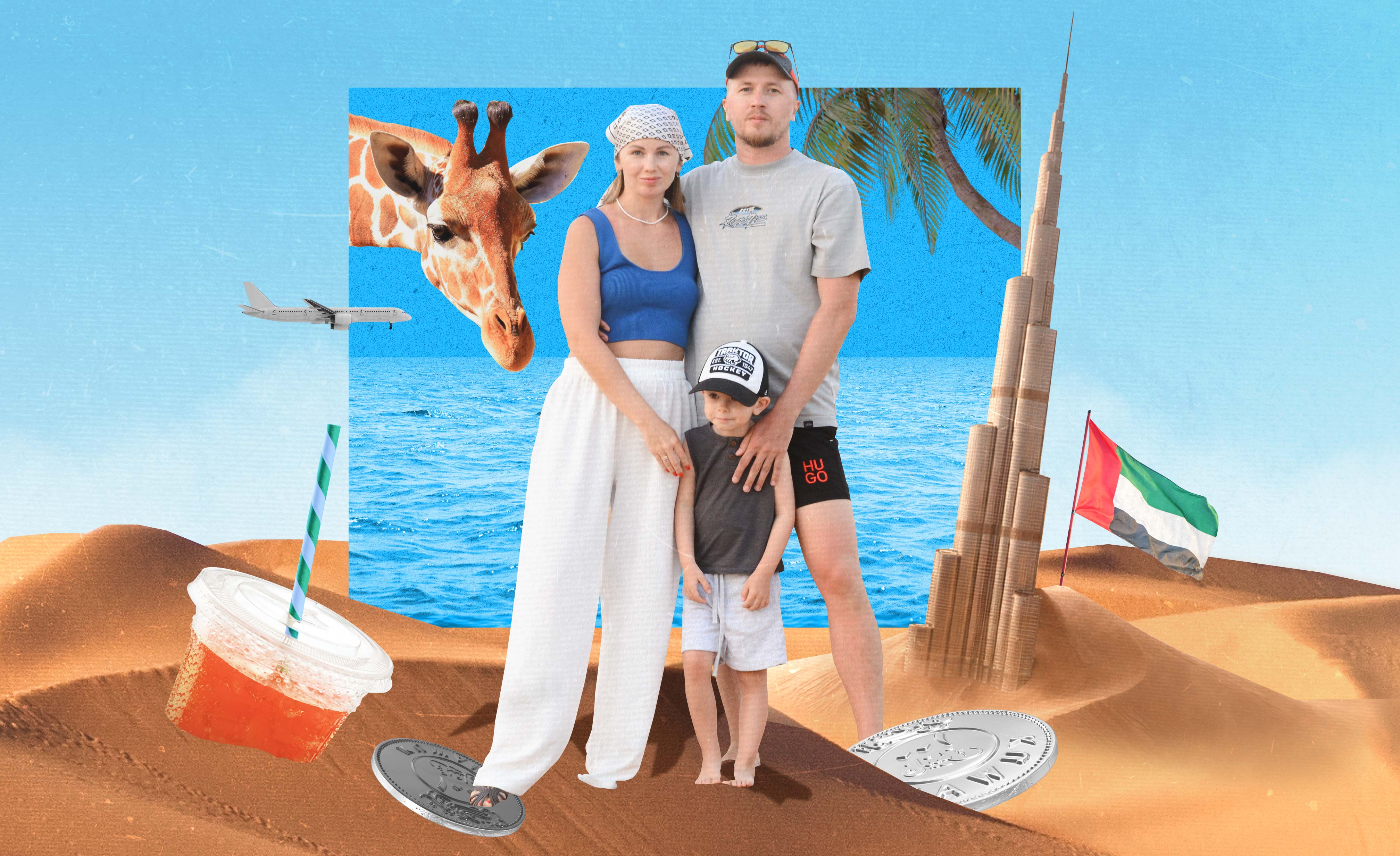 Сколько стоит поездка в ОАЭ с семьёй: покормить жирафа и прокатиться на джипе по пустыне