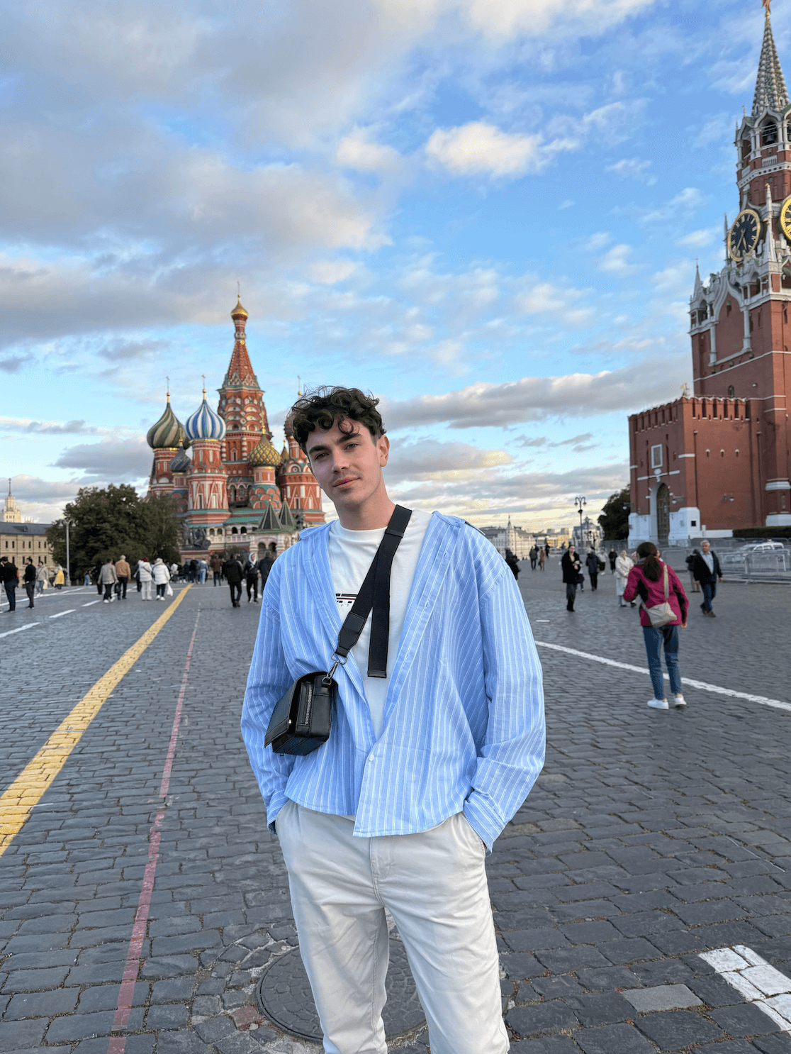 Турист на Красной площади в Москве