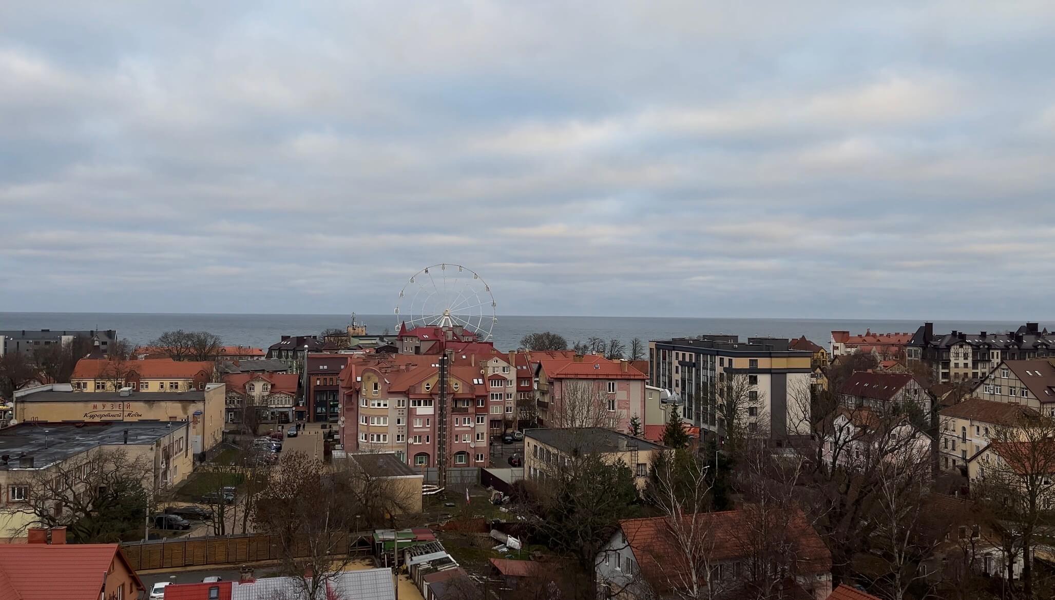 Вид со смотровой площадки в Зеленоградске
