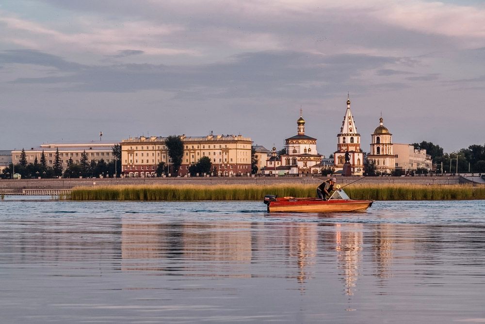 Набережная в Иркутске