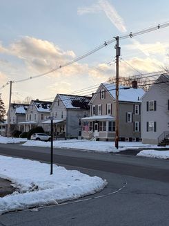 Дома в Америке зимой