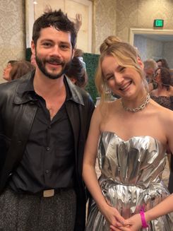 Настя Федько и Дилан О’Брайен на премии «Золотой глобус»